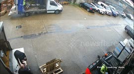 Person falls from lorry while unloading pallet in Milton Keynes, UK