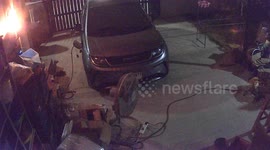 BYD electric car charging point catches fire while plugged in