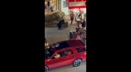 Bear Goes Rummaging Through Downtown Gatlinburg