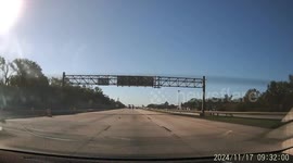 Pickup Truck Crashes While Crossing Lanes