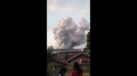 Taal Volcano's phreatomagmatic eruption in Talisay, Batangas