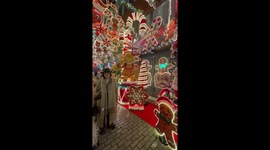 Stunning Christmas decorations in enchanting Athens, Greece