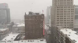 US: Heavy snowfall in Kansas City