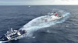 China blasts Philippine Coast Guard ship with water cannon during South China Sea patrol