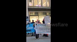 UK: Protesters staged a rally at the Global Banking Summit in London, calling on the Barclays CEO to stop funding companies that arm Israel