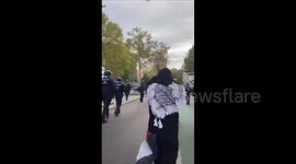 Germany: A brave protestor chants