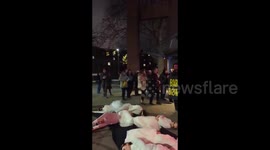 UK: Protesters gathered outside Sadler's Wells on the opening day of Swan Lake, calling on the theatre to stop working with Barclays