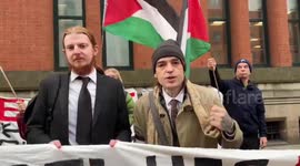 UK: People Come Out to Support Drew and Other Ferranti 2 Members for Action at Israeli Weapons Factory Elbit