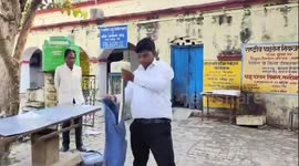 Injured snake found on roadside treated by residents in India