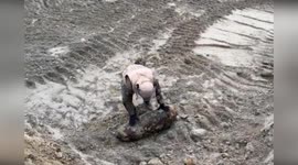 Russian bomb squads detonate WWII ordnance