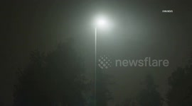 US, Los Angeles: West Los Angeles Early Morning Fog Rolls In