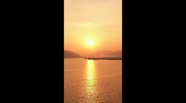 Stunning sunset in China's Three Gorges Reservoir area