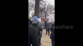 US: Activists staged a walk out for Palestine in Teaneck, a township in New Jersey