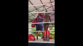Mario Baliotelli learns Muay Thai boxing at gym in Thailand