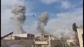Syria: The joint Syrian-Russian air force targets reple gatherings in Talbesih in Homs