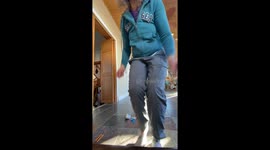 Ordered to turn off the music and stop dancing by a 4 yr old trying to eat his lunch in peace