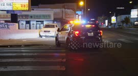 US, Los Angeles: Koreatown Los Angeles 2 Taggers Shot