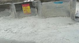 Storm Darragh Turns Porthtowan Beach into a Sea Foam Spectacle