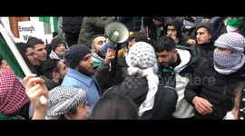 Syrian opposition at the rally outside the Russian embassy in London -7 Dec 2024-N-9