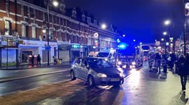 fire services called to an incident involving a vehicle in Brixton,London