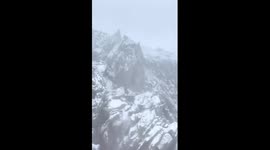 Snow transforms stone