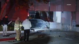 US, Los Angeles: Culver City Vehicle Comes Off Freeway Crashes Into Punch Studio