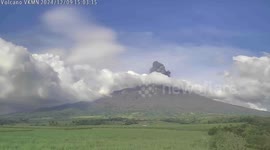 Timelapse footage of Mount Kanlaon Volcano's explosive eruption