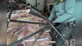 Police seize 2.6 tonnes of telecoms cables stolen for their copper content