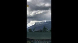 Mt. Kanlaon eruption captured during school classes in Negros Occidental, Philippines