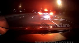 Driver Gets Ahead Of One More Car Before Exiting