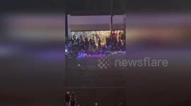 Police motorbike rider crashes into Christmas crowd injuring nine in California