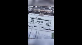Snow-drawn masterpiece in north China
