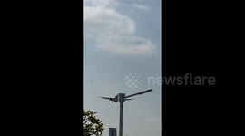 Bird Strike Incident Captured at Xiamen Airport as Plane Lands Safely