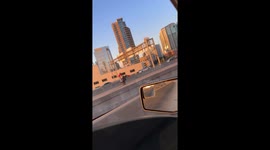 Motorcycle Wheelies In Downtown Dallas