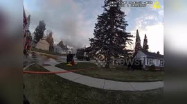 US: Bodycam Video Captures Moment Garbage Truck Explodes In Arlington Heights