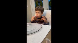 Adorable 3-year-old says thanks to his family during prayer as well as... pumpkin pie!