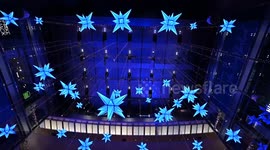 US: Holiday Decorations At Columbus Circle Shops In NYC