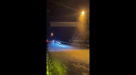 Motorcycles fall one after another because of flying termites in Purbalingga, Indonesia