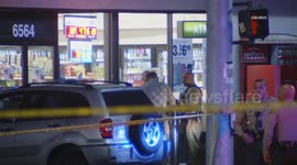 US, Los Angeles: East Los Angeles Sheriffs Deputies Shoot Suspect Armed with Gun in Front Of 7Eleven