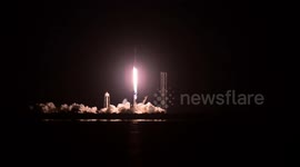 US: A SpaceX Falcon 9 rocket carrying 24 Starlink satellites lifts off from Space Launch Complex-40