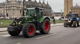 Hundreds of tractors block Westminster as farmers stage a protest against inheritance tax