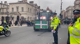 Tractors roll through London during farmer protest against inheritance tax