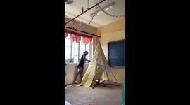 Pupils make awesome DIY classroom Christmas tree decoration