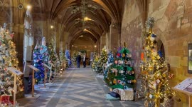 Christmas Tree Festival at Worcester Cathedral, UK