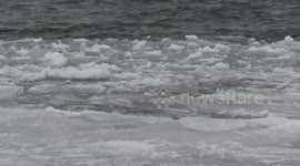 The cool sounds of icy waves on Lake Superior