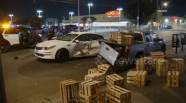US, Los Angeles: Florence Firestone Pursuit Crash