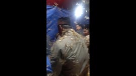 Termites flying around during prayer in Ponorogo, Indonesia