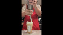 Barista's drink preparation ends in spill in Kelowna, Canada