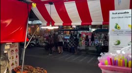 Tourists fight outside cannabis cafe in Pattaya