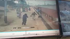 Bravery on the tracks: police pull passenger to safety from moving train